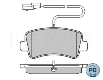 MEYLE 0252511218pd -  Колодки тормозные дисковые задниеие, комплект Platinum Pad