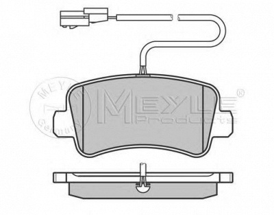 MEYLE 0252511218w -  Комплект тормозных колодок, дисковый тормоз