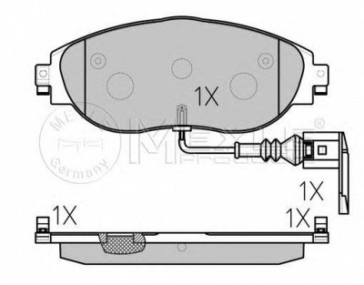 MEYLE 0252511720w -  Колодки тормозные дисковые передние, комплект