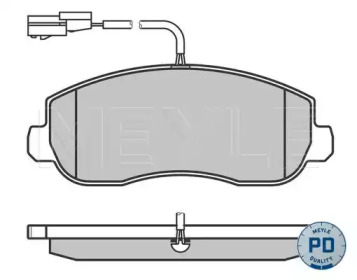 MEYLE 0252514718pd -  Колодки тормозные дисковые передние, комплект Platinum Pad