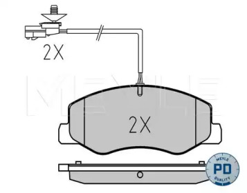 MEYLE 0252517218pd -  Колодки тормозные дисковые передние, комплект Platinum Pad