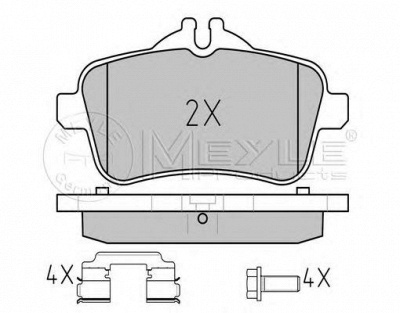 MEYLE 0252521516 -  Колодки тормозные дисковые задниеие, комплект