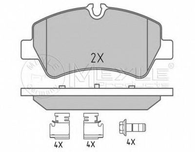 MEYLE 0252560418 -  Колодки тормозные дисковые задниеие, комплект