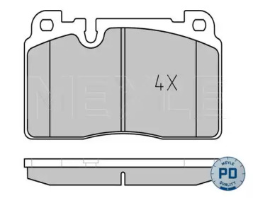 MEYLE 0252564316pd -  Колодки тормозные дисковые передние, комплект Platinum Pad