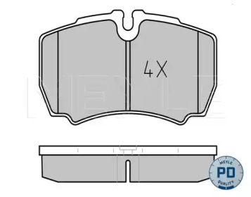 MEYLE 0252912320pd -  Колодки тормозные дисковые задниеие, комплект Platinum Pad