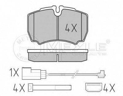 MEYLE 0252912320w -  Колодки тормозные дисковые задниеие, комплект
