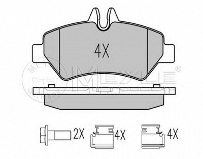 MEYLE 0252919019pd -  Колодки тормозные дисковые задниеие, комплект Platinum Pad