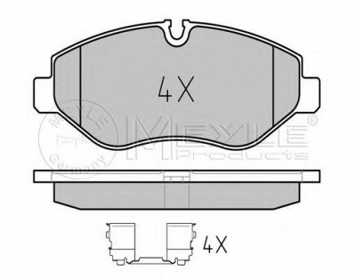 MEYLE 0252919220pd -  Колодки тормозные дисковые передние, комплект Platinum Pad