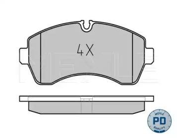 MEYLE 0252920020pd -  Колодки тормозные дисковые передние, комплект Platinum Pad
