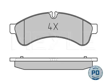 MEYLE 0252923122pd -  Колодки тормозные дисковые задниеие, комплект Platinum Pad