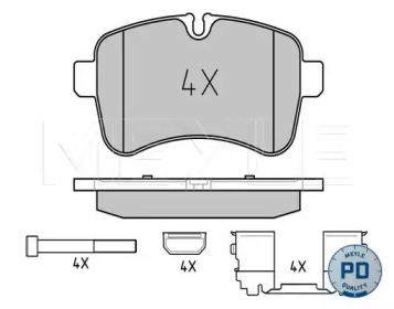 MEYLE 0252923221pd -  Комплект тормозных колодок, дисковый тормоз