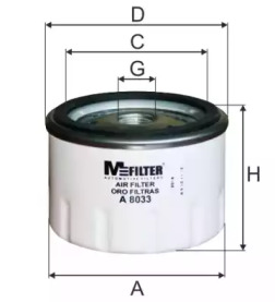 M-FILTER a8033 -  Воздушный фильтр, турбокомпрессор