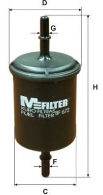 M-FILTER bf672 -  Фильтр топливный
