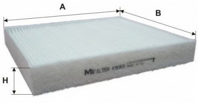 M-FILTER k9069 -  Фильтр воздуха в салоне