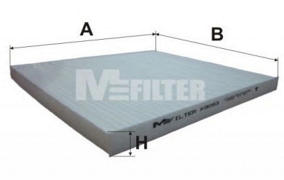 M-FILTER k9093 -  Фильтр воздуха в салоне