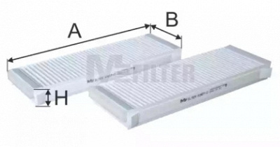 M-FILTER k9872 -  Фильтр воздуха в салоне