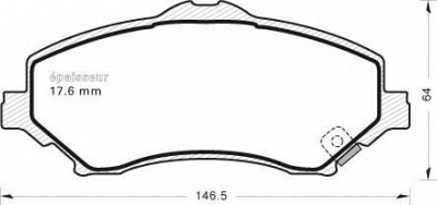 MGA 1096 -  Комплект тормозных колодок, дисковый тормоз