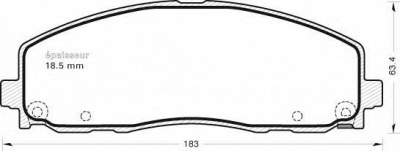 MGA 1107 -  Комплект тормозных колодок, дисковый тормоз