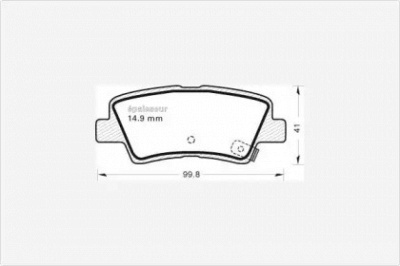 MGA 1117 -  Комплект тормозных колодок, дисковый тормоз