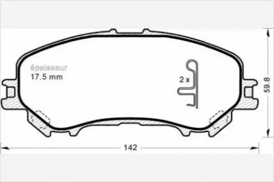 MGA 1189 -  Комплект тормозных колодок, дисковый тормоз