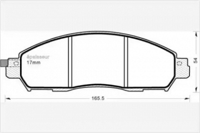 MGA 1232 -  Комплект тормозных колодок, дисковый тормоз