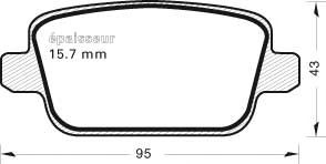 MGA 865 -  Комплект тормозных колодок, дисковый тормоз