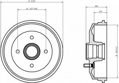MINTEX mbd016 -  Тормозной барабан