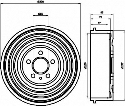 MINTEX mbd034 -  Тормозной барабан