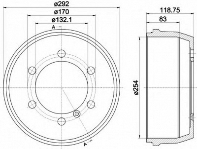 MINTEX mbd116 -  Тормозной барабан
