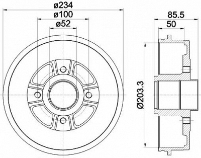 MINTEX mbd309 -  Тормозной барабан