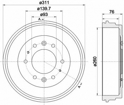 MINTEX mbd335 -  Тормозной барабан