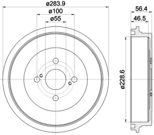 MINTEX mbd380 -  Тормозной барабан