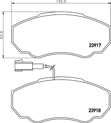 MINTEX mdb2328 -  Комплект тормозных колодок, дисковый тормоз