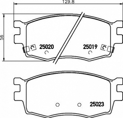 MINTEX mdb3057 -  Комплект тормозных колодок, дисковый тормоз