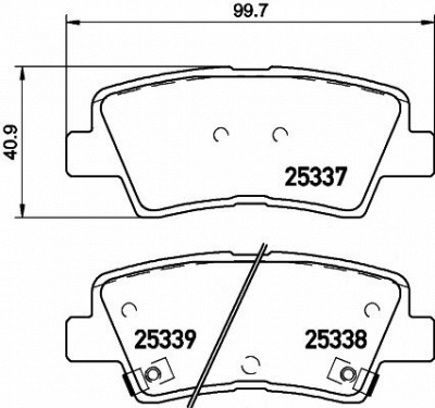 MINTEX mdb3252 -  Комплект тормозных колодок, дисковый тормоз