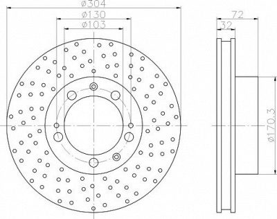 MINTEX mdc1305 -  Тормозной диск