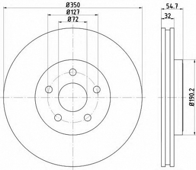 MINTEX mdc2652 -  Диск тормозной вентилируемый