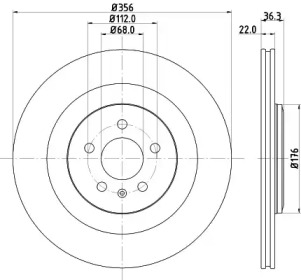 MINTEX mdc2768c -  Тормозной диск