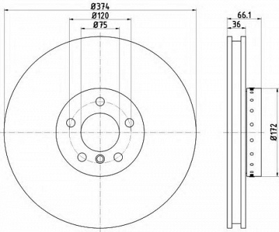 MINTEX mdcb2590l -  Диск тормозной вентилируемый