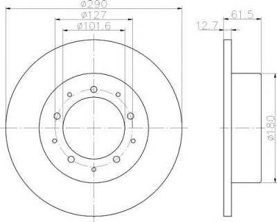 MINTEX mdk0180 -  Комплект тормозов, дисковый тормозной механизм