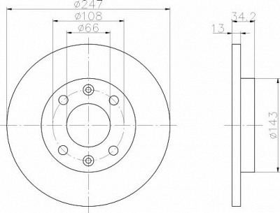 MINTEX mdk0209 -  Комплект тормозов, дисковый тормозной механизм
