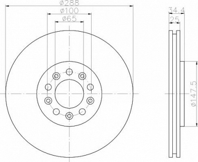 MINTEX mdk0214 -  Комплект тормозов, дисковый тормозной механизм