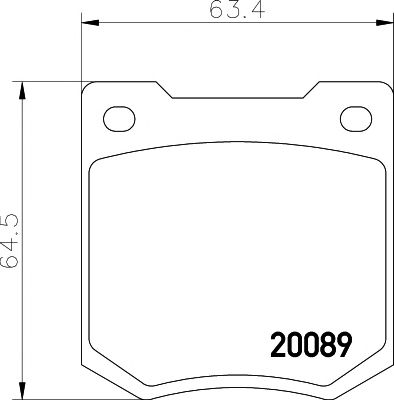 MINTEX mgb535 -  Комплект тормозных колодок, дисковый тормоз