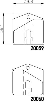 MINTEX mgb709 -  Комплект тормозных колодок, дисковый тормоз
