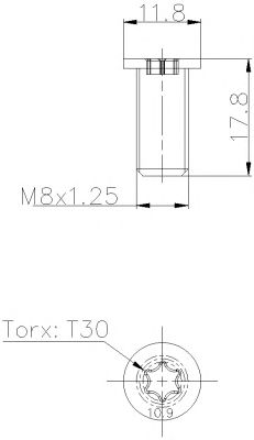 MINTEX tpm0013 -  Болт, диск тормозного механизма