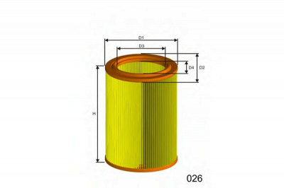 MISFAT r258 -  Воздушный фильтр