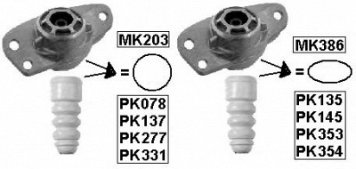 MONROE pk137 -  Пылезащитный комилект, амортизатор