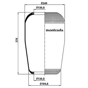 MONTCADA 0161020 -  Кожух пневматической рессоры