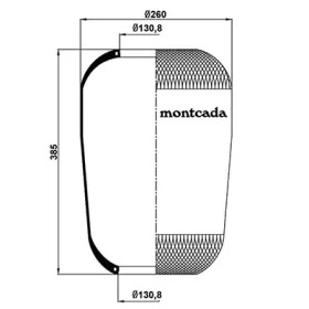 MONTCADA 0161080 -  Кожух пневматической рессоры
