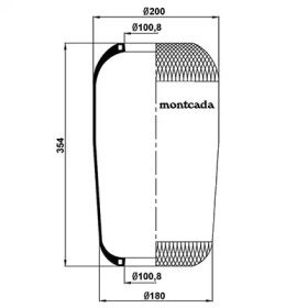 MONTCADA 0161140 -  Кожух пневматической рессоры